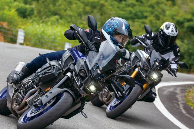 画像: 左:MTー10 ABS 価格:167万4000円(アクセサリー装着車) 右:MTー10 SP ABS 価格:199万8000円