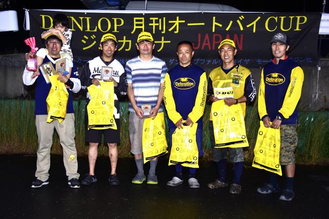 画像: 左から1位・冨永選手、2位・市村選手、3位・池田選手、4位・吉野選手、5位・辻家選手、6位・大川選手