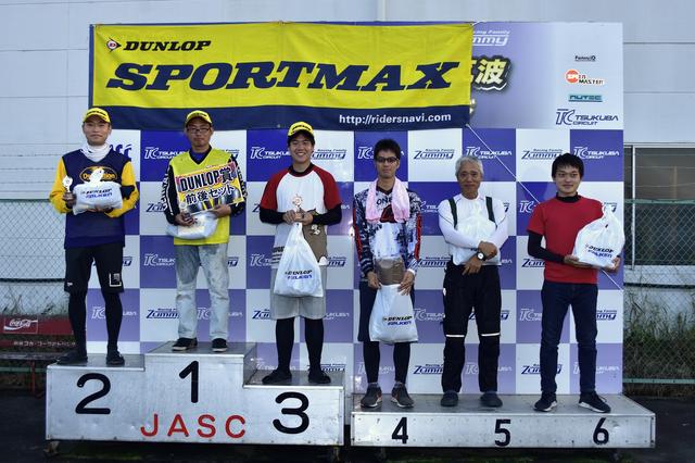 画像: 1位・山戸慎一郎、2位・内藤精治、3位・石渡健太、4位・田中健太、5位・柴原敏夫、6位・黒瀬祐一郎
