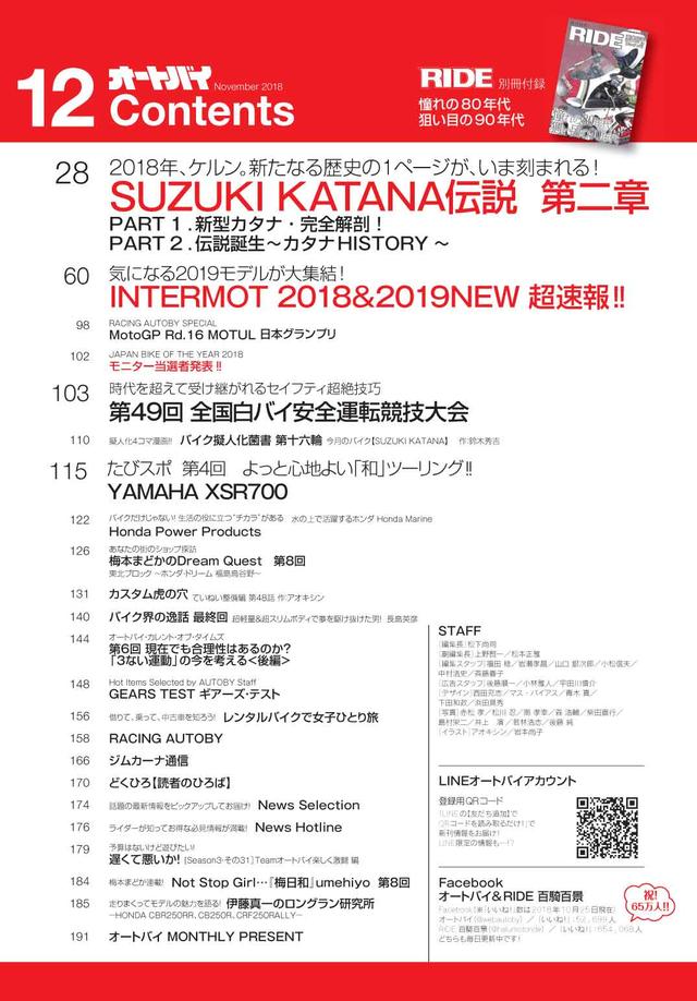 画像: 以下、オートバイ12月号コンテンツ