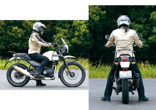 画像: かなり武骨なオフ車のフォルムだがシート高は低く、オフ車というよりはまるでコミューター。シートは少し硬いが、長距離でもお尻は痛くならない。スクリーンは胸元への直撃風を防いでくれる。身長:176㎝・体重:68㎏