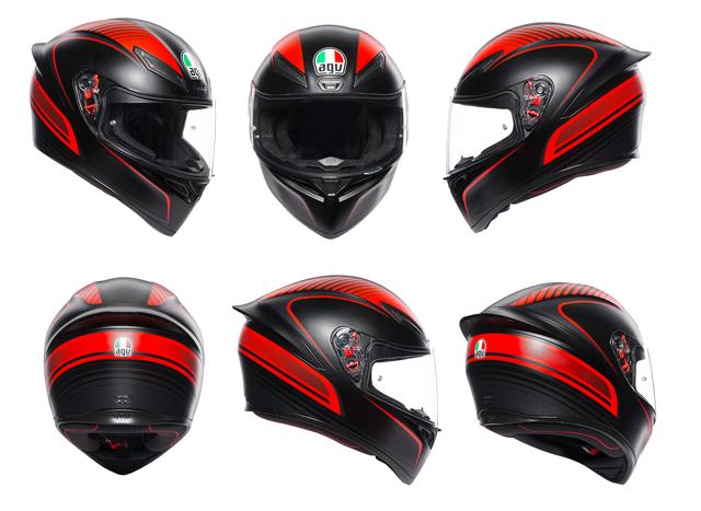 画像: K1 / WARMUP MATT BLACK/RED