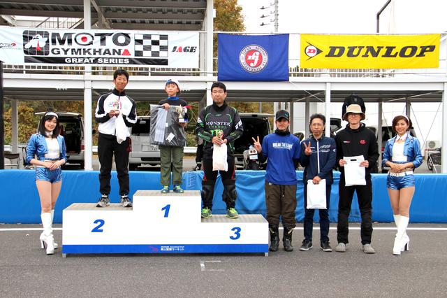 画像: NO級 1位長友一真選手、2位山本聡選手、3位木内敏雄選手、4位倉光良和選手、5位猿渡誠選手、6位サイゼンユ選手