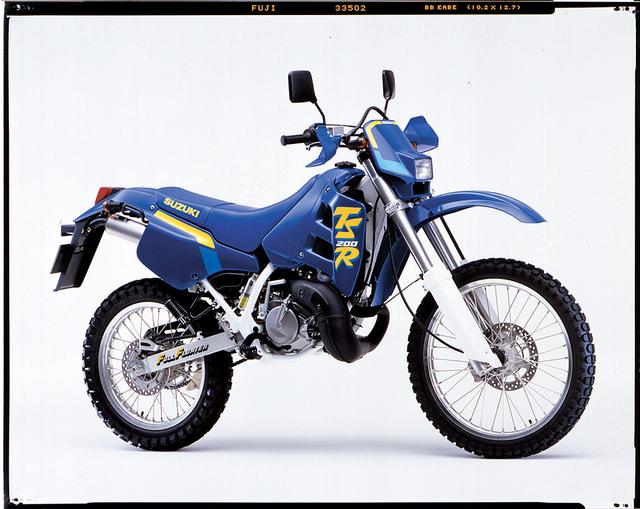 画像: SUZUKI TS200R (1990/2) ●水冷2ストクランクケースリードバルブ単気筒●195cc ●35PS/8500rpm●3.0kg-m/7500rpm●112kg ●3.00-21・4.60-18●39万4000円
