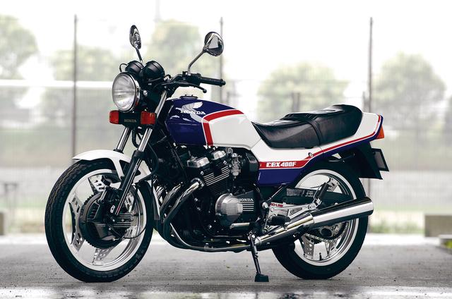 画像: ●空冷4ストDOHC4バルブ並列4気筒 ●399cc●48PS/11000rpm ●3.4kg-m/9000rpm●173kg●3.60-18・4.10-18●48万5000円(単色は47万円)