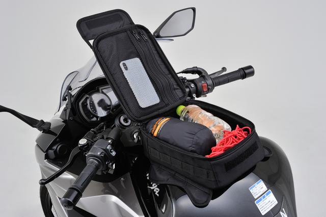 画像: 実際に荷物を詰め込んだ状態がコチラ。ショートツーリングなら十分な容量です。