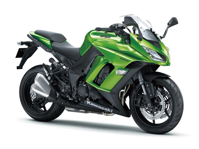 画像: ニンジャ1000/ABS (2014) 従来モデルのコンセプトを活かしつつ、トラクションコントロールやパワーモードの採用など、各部の改良でよりオールラウンドなモデルに進化。 ●水冷4スト並列4気筒DOHC4バルブ●1043cc●137PS/9800rpm●11.1kg-m/7300rpm●230kg(231kg)●120/70ZR17・190/50ZR17●輸出車※( )内はABS