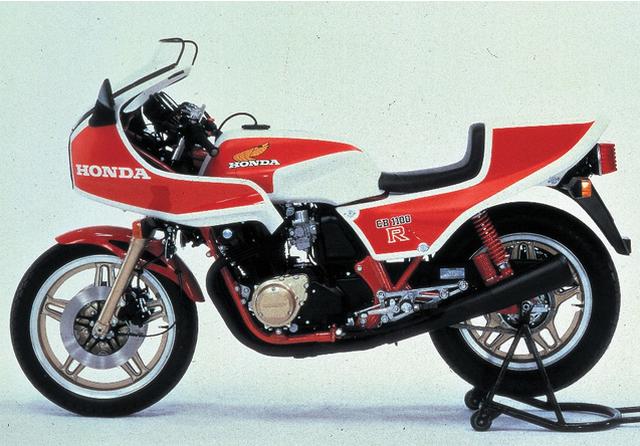 画像: HODNA CB1100R (B)(1981) 900F用エンジンのボアを拡大し、ハイカムやセミ鍛造ピストンなどでパワーアップ。シングルシートやアルミタンク、ハーフカウルを装備した究極のCB。 ●空冷4ストDOHC4バルブ並列4気筒●1062cc●115PS/9000rpm●10.0kg-m/7500rpm●233kg●3.50-19・130/90-18●輸出車
