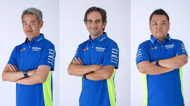 画像: 左からチームディレクター 佐原伸一氏、チームマネージャー ダビデ・ブリビオ氏、テクニカルマネージャー 河内 健氏