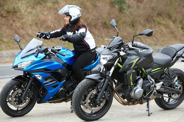 画像16: 平嶋夏海の「つま先メモリアル」
(第2回:KAWASAKI Z650、Ninja650)