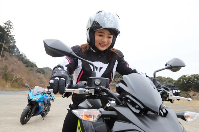 画像26: 平嶋夏海の「つま先メモリアル」
(第2回:KAWASAKI Z650、Ninja650)