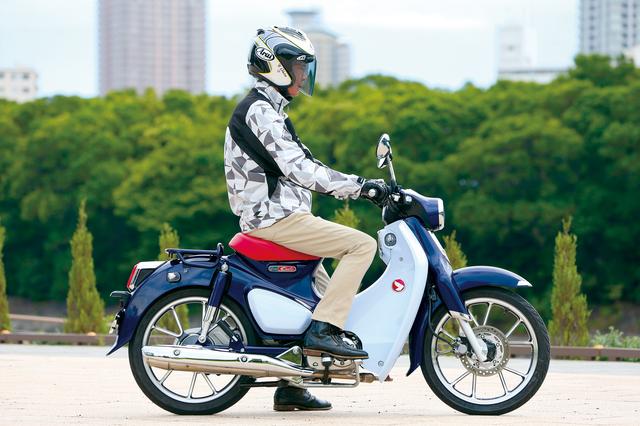 画像: 上体は直立姿勢で、着座位置とステップの位置関係は通常のロードスポーツモデル的。長時間乗っても疲れず、ライダーと車体との一体感が高いハンドリングにも貢献している。足元がスリムなので足つき性も良好。(身長:176㎝/体重:62㎏)