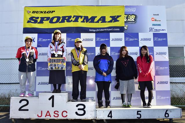 画像: 1位・岡野月子、2位・山田 翼、3位・吉岡由紀子、4位・石渡愛美、5位・平嶋夏海、6位・草野涼子
