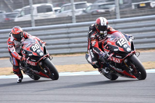 画像: 好スタートから徐々に順位を下げた加賀山 ヨシムラGSX-R+ブリヂストンタイヤの初戦でした