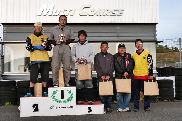 画像: 左から2位・江間 聡選手、1位・関根 健選手、3位・加藤雅也選手、4位・中川克己選手、5位・和田信行選手、6位・濱田 令選手