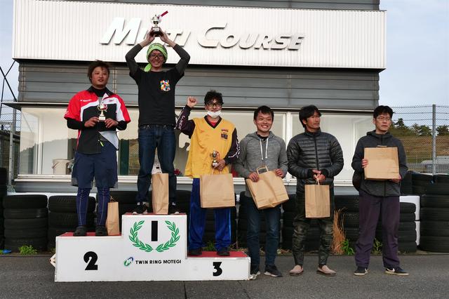 画像: 左から2位・山田史雄選手、1位・伊藤悠志選手、3位・吉岡高広選手、4位・黒瀬裕一郎選手、5位・加賀進一選手、6位・君嶋 進選手