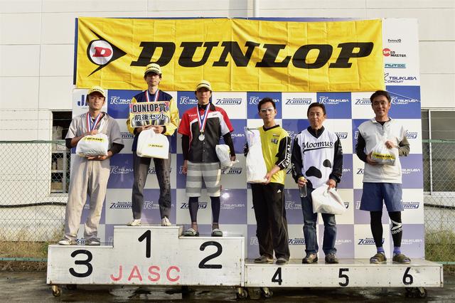 画像: 1位・三崎雅也、2位・片山雄介、3位・関根 健、4位・濱田 令、5位・中川克己、6位・榎 明