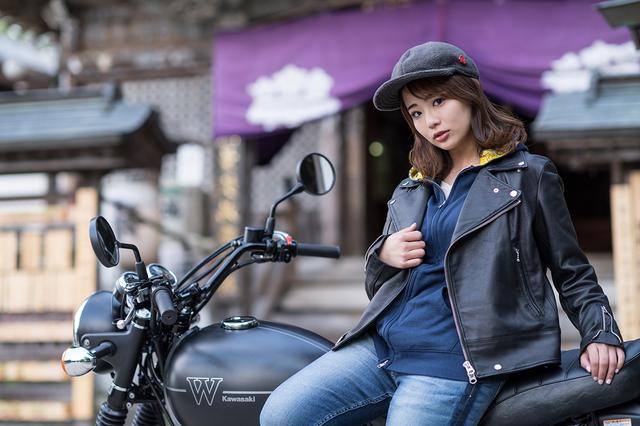 画像2: 平嶋夏海×KAWASAKI W800 STREET【オートバイ女子部のフォトアルバム】