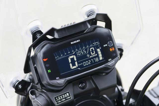 画像: メーターはデジタルでこんなデザインです。(写真はVストローム250ABS)