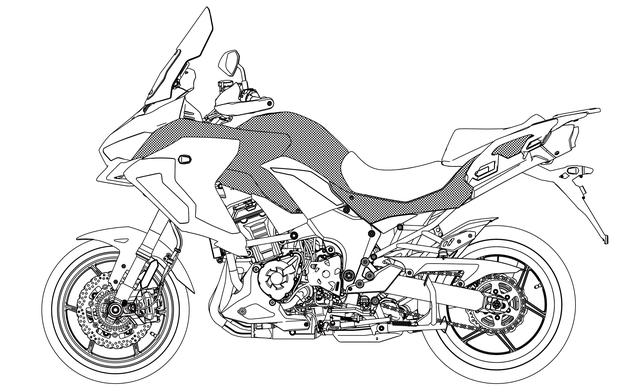 画像: VERSYS1000SE。網点の部分がハイリー・デュラブル・ペイントの採用箇所。