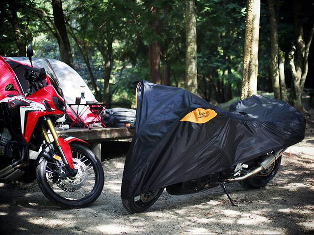 画像2: アウトドアグッズのようなハーフサイズのバイクカバー