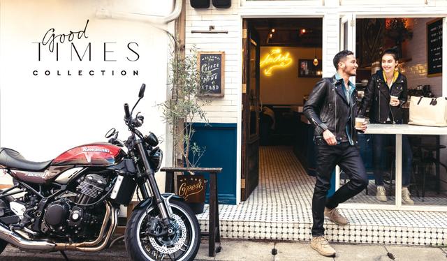 画像: アパレル・グッズは、「グッドタイムコレクション」として、バイク用品から普段使いできるものまで、ハイクオリティなアイテムを展開。カワサキプラザは、洋服や小物を探しにショッピングに訪れるのもおすすめです。