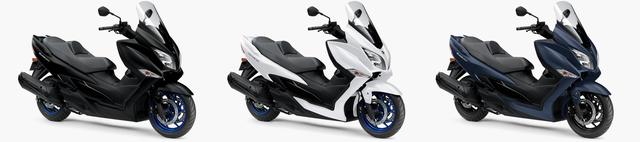 画像2: スズキ新型「バーグマン400 ABS」9月20日(金)発売開始! ホイールとシートステッチがブルーになった新色が登場