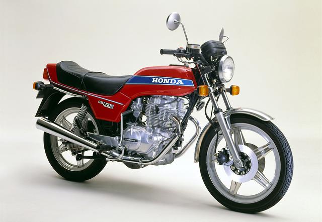 画像: ホンダ CB400N ホークⅢ 独特のスタイルだったホークⅡとは共通の車体とエンジンながら、CB900Fのイメージを踏襲するヨーロピアン・スタイルに変身。フロントにダブルディスク、ミッションは6速、ハンドルはセミフラットに、シートも低くスリムになった。 【CB400N主要諸元】 ●エンジン形式:空冷4ストOHC3バルブ並列2気筒●総排気量:395cc●最高出力:40PS/9500rpm●最大トルク:3.2kg-m/8000rpm●整備重量:184kg●燃料タンク容量:14ℓ●タイヤサイズ前・後:3.60S19・4.10S18●発売年月:1978年8月●発売当時の新車価格:34万9000円