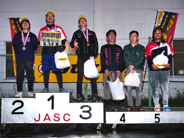 画像: 1位・白川晋也、2位・井川洋一、3位・岡野 哲、4位・長谷部利昭、5位・坂本和信、6位・山田史雄