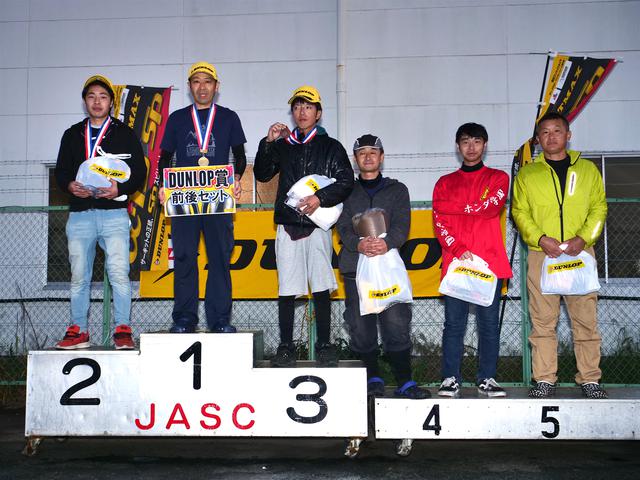 画像: 1位・金井 淳、2位・大山 涼、3位・岩崎正志、4位・五十嵐健、5位・草 優一、6位・水野義房