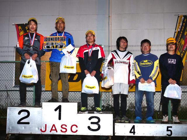 画像: 1位・辻家治彦(A級)、2位・大瀧豊明(A級)、3位・関吉美智(A級)、4位・小崎弘敬(A級)、5位・竹村克樹(A級)、6位・井川洋一(C1級)