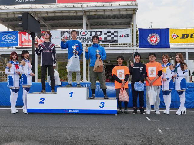 画像: 左から2位・小笠原雄一選手、1位・元田 哲選手、3位・地下和宏選手、4位・藤澤秀吉選手、5位・宇野貴史選手、6位・高柴宏明選手