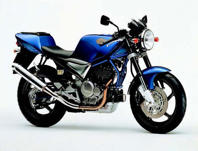 画像: ●油冷4ストOHC4バルブ単気筒●348cc●33PS/8000rpm●3.3kg-m/6500rpm●145kg●110/70-17・140/70-17●56万9000円