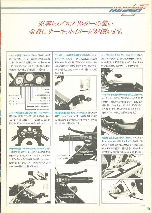 画像6: 【RG-Γ伝】Vol.2「外装や排気バルブを刷新した3型と4型」RG250Γ(GJ21B)-1985〜1986- 〜当時の貴重な資料で振り返る栄光のガンマ達〜