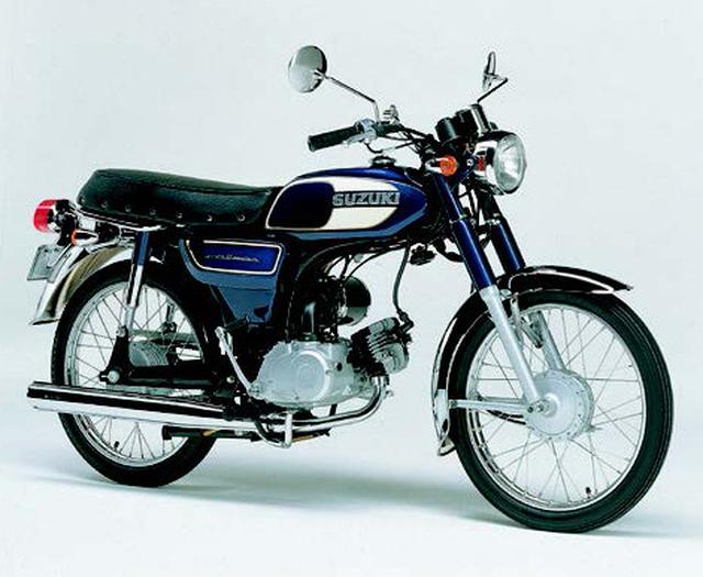 画像: ●空冷2スト・クランクケースリードバルブ単気筒●49cc●4.5PS/6500pm●0.55kg-m/5000rpm●72kg●2.25-17・2.25-17●17万9000円