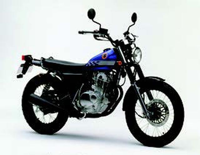 画像: ●空冷4ストOHC2バルブ単気筒●249cc●20PS/7500rpm●2.2kg-m/6000rpm●123kg●100/90-19・130/80-18●39万4000円