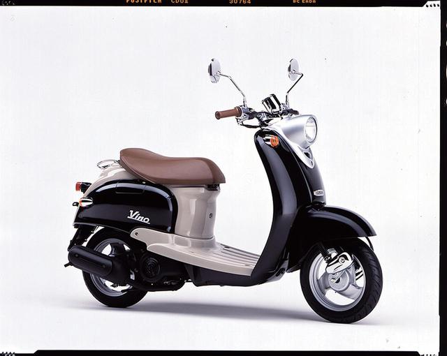 画像: 1997/3 YAMAHA ビーノ ●空冷2ストクランクケースリードバルブ単気筒●49㏄●6.3PS/7000rpm●0.67㎏-m/6500rpm●65㎏ ●80/90-10・80/90-10 ●16万9000円