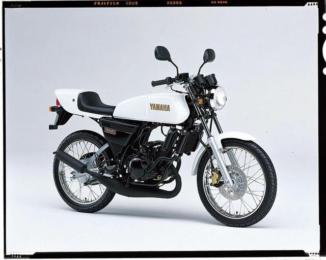 画像: 1998/6 YAMAHA RZ50 ●水冷2ストクランクケースリードバルブ単気筒●49㏄●7.2PS/10000rpm●0.63㎏-m/7500rpm●80㎏ ●70/100-17・80/90-17 ●24万9000円