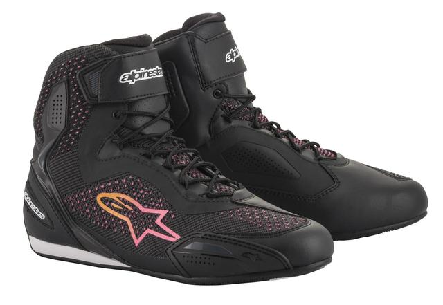 画像: Alpinestars/STELLA FASTER-3 RIDEKNIT SHOE ブラックイエローピンク