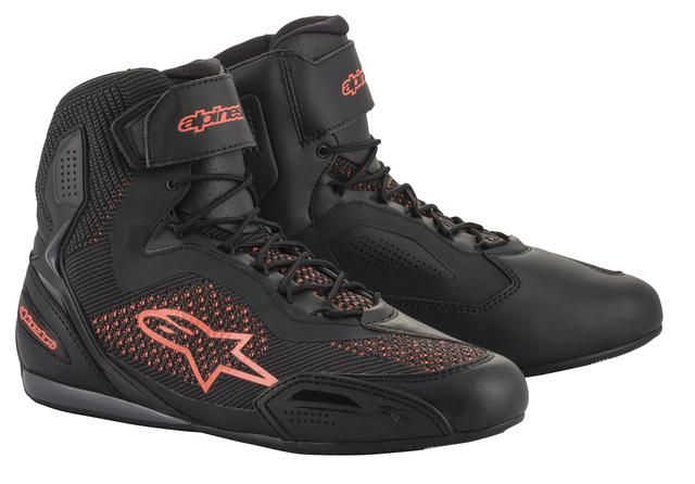 画像: Alpinestars/FASTER-3 RIDEKNIT SHOE 新色:ブラックレッドフルオ