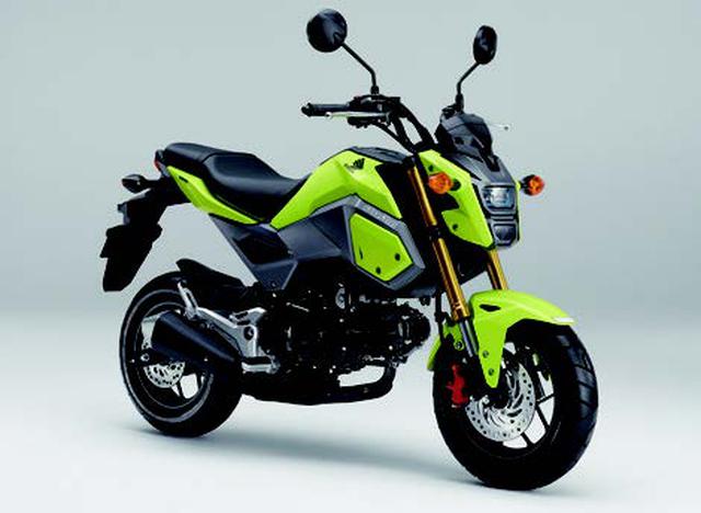 画像: ●空冷4ストOHC単気筒●124cc●9.8PS/7000rpm●1.1kg-m/5250rpm●104kg●120/70-12・130/70-12●34万5600円
