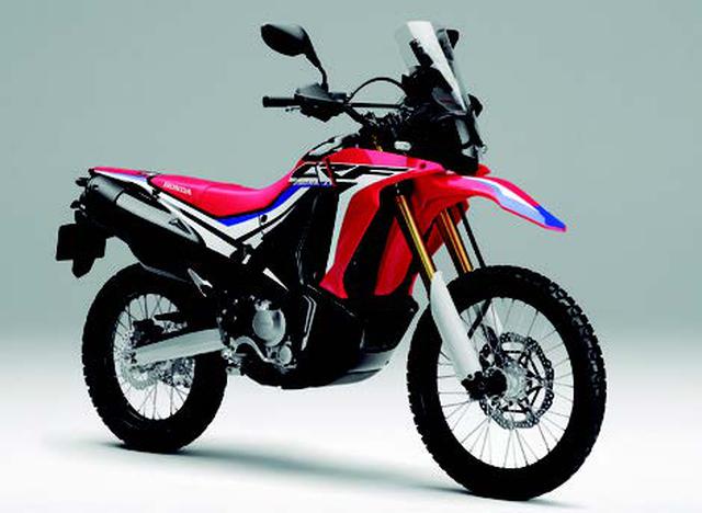 画像: ●水冷4ストDOHC4バルブ単気筒●250cc●24.75PS/8500rpm●2.3kg-m/6750rpm●157kg●3.00-21・120/80-18