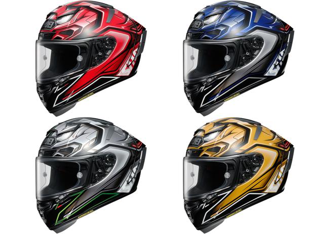 画像1: 【SHOEI】レーシングフルフェイス「X-Fourteen」のグラフィックモデル「AERODYNE」(エアロダイン)が登場