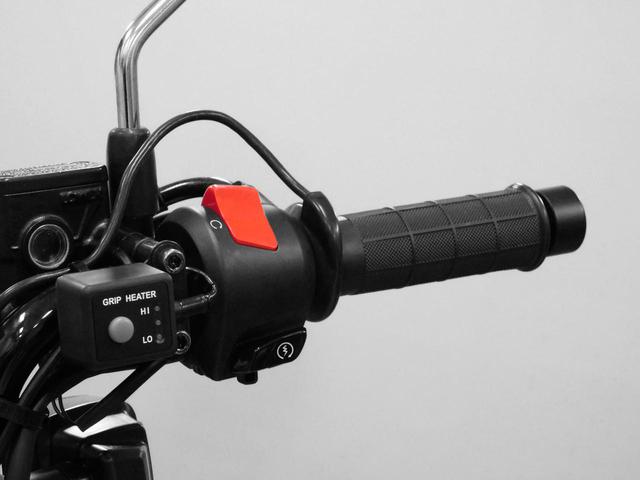 画像: 純正グリップヒーターもスタンバイ。スイッチボックスが右手側に装着される模様。
