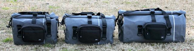 画像: 左:touring25(42×25×25cm)、中:touring40(47×32×32cm),、右:touring60(62×32×32cm)