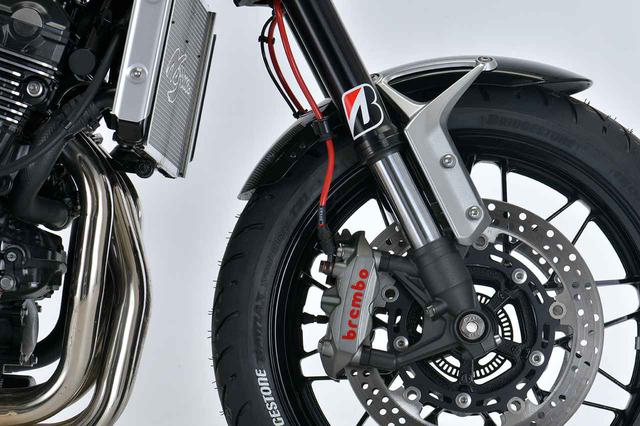 画像: SWAGE-LINE PRO フロントホースキット ステンBLK/レッドホース(ブレンボ仕様) 参考出品