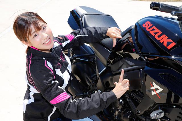 画像6: 梅本まどか × スズキ「KATANA」 足つき性もチェック!【オートバイ女子部のフォトアルバム】