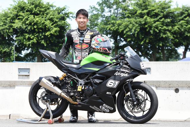 画像: 桶スポで取材させてもらった岡谷 練習車はNinja250SL+ピレリタイヤです