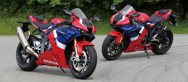画像: (左) CBR1000RR-R FIREBLADE SP 税込価格:278万3000円 (右) CBR1000RR-R FIREBLADE 税込価格:242万円