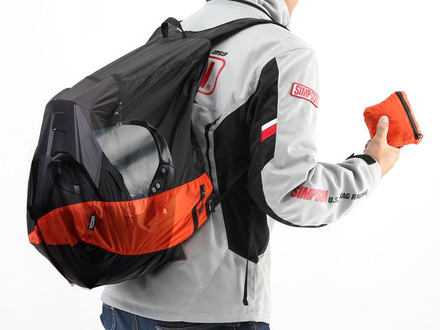 画像4: これぞライダーのためのエコバッグ! ヘルメットも収納できて畳めばシート下に納まるリュックをドッペルギャンガーが開発